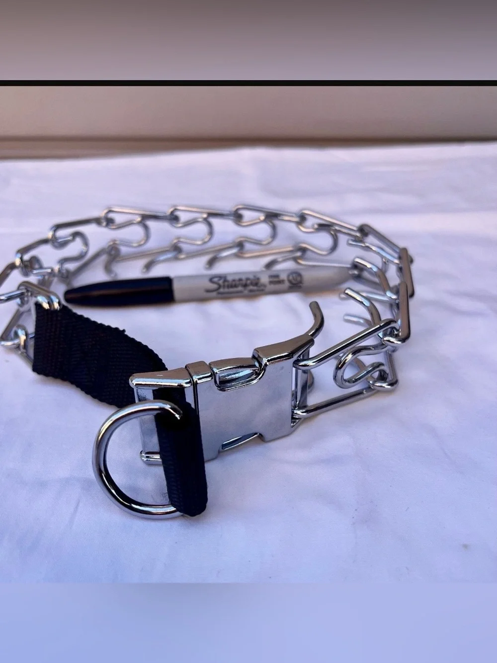 Collar for Dogs - Durable Metal Dog Collar - Training Collar with Side Release B